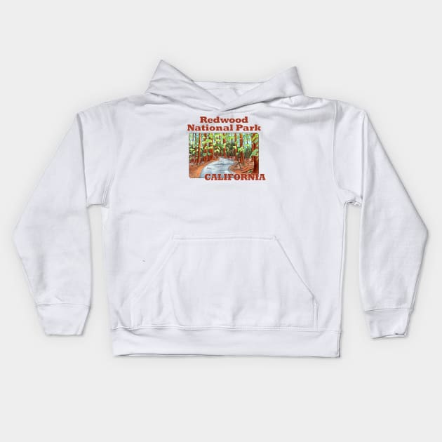 Redwood National Park, California Kids Hoodie by MMcBuck